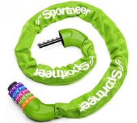 Sportneer Bike Lock - High Security Bicycle Chain Lock 5-Digit Resettable Combination Anti-Theft Bicycle Lock Bike Accessories for Bicycle, Motorcycle, Scooter, Door