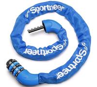 Sportneer High Security 5-Digit Combination Bike Chain Lock - Multi-Use Bicycle, Motorcycle, Scooter, Door Accessory
