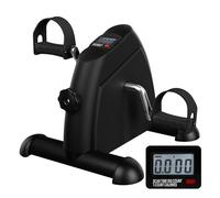 Sportneer Pedal Exerciser, Mini Exercise Bike with LCD Monitor, Under Desk Bike Pedal Exerciser, Fitness Equipment for Home Use, Arm and Leg Exerciser with Anti-Slip Mat