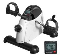 Sportneer Pedal Trainer for Seniors, Mini Exercise Bike with LCD Display, Fitness Equipment for Home - Table Bike, Ergometer Seniors, Arm and Leg Trainer for Seniors with Non-Slip Mat (White)