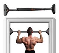 Sportneer Pull Up Bar Doorway Chin Up Bar No Screws Door Frame Chin Up Push Up Sit Up Bar Adjustable 75-94cm (29.5''-37'') Up to 200kg Capacity Workout Bar