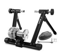Sportneer Turbo Trainer, Fluid Bike Trainer Stand Steel Bicycle Exercise Stand with Noise Reduction Wheel for Indoor Bike Trainer