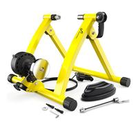 Sportneer Turbo Trainer - Magnetic Stationary Bike Trainer for 26-28" & 700C Wheels - Adjustable 6 Level Resistance Bike Stand for Indoor Riding with Quick Release Lever & Front Wheel Riser Block