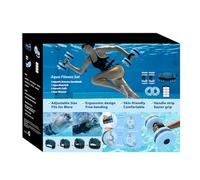 Sportneer Water Aerobics Pool Exercise Equipment New 6-Piece Water Fitness Set Includes High Density Water Weight Swim Belt Water Ankle Weights for Aqua Therapy Pool Fitness Water Exercise