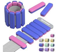 Sportneer Wrist Weights for Women - Upgraded Adjustable Weights & Colors Wearable Silicone Bracelet Wrist Bangles for Gym Yoga Pilates Cardio Strength Training