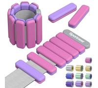 Sportneer Wrist Weights for Women - Upgraded Adjustable Weights & Colors Wearable Silicone Bracelet Wrist Bangles for Gym Yoga Pilates Cardio Strength Training