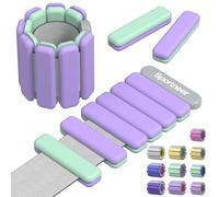 Sportneer Wrist Weights for Women - Upgraded Adjustable Weights & Colors Wearable Silicone Bracelet Wrist Bangles for Gym Yoga Pilates Cardio Strength Training
