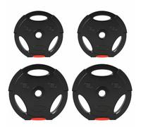 SPORTNOW 1" Weight Plates Set for Home Gym, 2 x 10kg, 2 x 5kg | Polypropylene Coated Barbell & Dumbbell Discs 1 Inch Standard Hole, Weight Lifting Strength Training