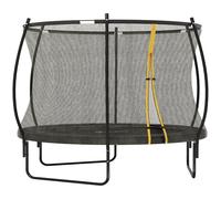 Sportnow 10Ft Trampoline With Enclosure Net And Spring Cover, Black