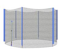 SPORTNOW 10ft Trampoline Net Replacement with 6 Plastic Pole Covers, Blue