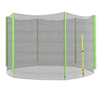 SPORTNOW 10ft Trampoline Net Replacement with 6 Plastic Pole Covers, Weather-Resistant Trampoline Netting Replacement with Zipped Entrance, Poles Not Included, Blue