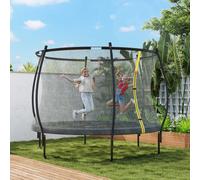 SPORTNOW 10ft Trampoline with Enclosure Net and Spring Cover, Black