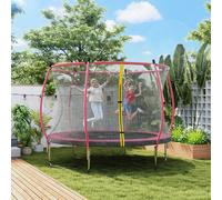 Sportnow 10Ft Trampoline With Enclosure Net And Spring Cover, Pink
