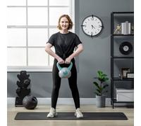 SPORTNOW 10kg Kettle Bell with Handle for Home Gym, Light Blue and Grey, Blue