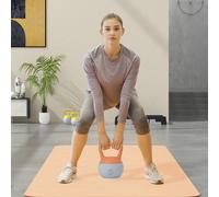 SPORTNOW 10kg Soft Kettlebell with Non-Slip Handle, Orange and Grey