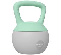 SPORTNOW Soft Kettlebell, 8kg Kettle Bell with Non-Slip Handle for Home Gym Weight Lifting and Strength Training, Grey and Green