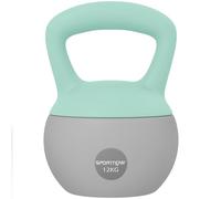 SPORTNOW 12KG Kettlebell with Soft Body and Non-Slip Handle, Grey and Green, Green