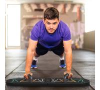 Sportnow 11-In-1 Foldable Push Up Board, Press Up Handles For Home Gym In Black Black