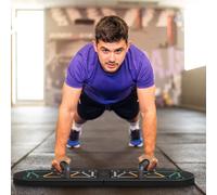 SPORTNOW 11-in-1 Foldable Push Up Board, Press Up Handles for Home Gym, Black