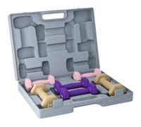 SPORTNOW 12kg Hex Dumbbells Set of 6, Hand Weights with Carry Case for Home Gym Strength Training, 2 x 1kg, 2 x 2kg, 2 x 3kg Pink