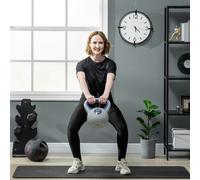 SPORTNOW 12kg Kettle Bell with Handle for Home Gym, Dark Blue and Grey