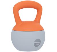 SPORTNOW Soft Kettlebell, 12kg Kettle Bell with Non-Slip Handle for Home Gym Weight Lifting and Strength Training, Orange and Grey