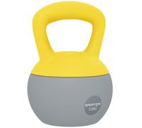 SPORTNOW 12KG Kettlebell with Soft Body and Non-Slip Handle, Yellow, Grey - 21W x 21D x 30Hcm