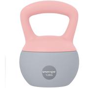 SPORTNOW 12kg Soft Kettlebell with Non-Slip Handle, Pink and Grey