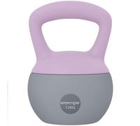 SPORTNOW 12kg Soft Kettlebell with Non-Slip Handle, Purple and Grey