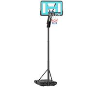 SPORTNOW Fully Adjustable Basketball Hoop Outdoor, 146-236cm Basketball Hoop and Stand with Weighted Base and Shatterproof Backboard, Portable on Wheels for Junior, Adults