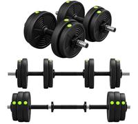 SPORTNOW 15KG Adjustable Dumbbells Weight Barbell & Dumbbells Set Home Gym