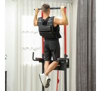 SPORTNOW 15KG Adjustable Weighted Vest with 15 Metal Weights, Running Weight Vest - 50L x 40Wcm - Black
