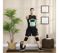 SPORTNOW 16kg Kettle Bell with Handle for Home Gym - Green and Grey | TJ Hughes