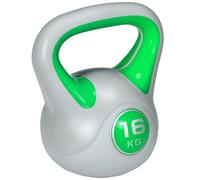 SPORTNOW 16kg Kettle Bell with Handle for Home Gym - Green and Grey | TJ Hughes