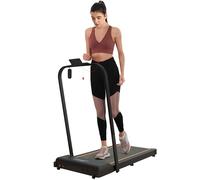SPORTNOW 2.5HP Folding Treadmill Walking Pad, 1-6km/h Under Desk Treadmill, with LED Display, Phone Holder and Remote Control for Home Gym Office, No Assembly, Orange
