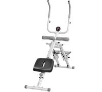 SPORTNOW Foldable 2-in-1 Ab Machine and Stair Stepper for Core, White, White
