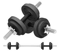 SPORTNOW 2-in-1 Adjustable Dumbbells Set, 20kg Weights Dumbbells Set with Non-Slip Grip for Strength Training, Weight Lifting, Bodybuilding, Home Gym Workout Equipment for Men & Women