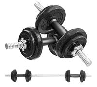 SPORTNOW 2-in-1 Adjustable Dumbbells Set, 20kg Weights Dumbbells Set with Non-Slip Grip for Strength Training, Weight Lifting, Bodybuilding, Home Gym Workout Equipment for Men & Women