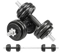 SPORTNOW 2-in-1 Adjustable Dumbbells Set, 30kg Weights Dumbbells Set in Grey SPORTNOW Grey