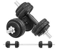 SPORTNOW 2-in-1 Adjustable Dumbbells Set, 30kg Weights Dumbbells Set with Non-Slip Grip for Strength Training, Weight Lifting, Bodybuilding, Home Gym Workout Equipment for Men & Women