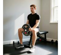 SPORTNOW 2 x 2.5kg Olympic Weight Plates, Weight Plate Discs with Tri-Grips - Black - 1 - Ф40 x 5D cm