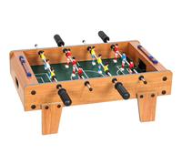 SPORTNOW 20 in Table-top Football Table with Stainless Steel Rods, Compact Foosball Table for Kids and Adults, All-Inclusive Foosball Game Set for Indoor, Nature Wood Finish