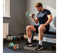 Sportnow 20 Kg Adjustable Dumbbells Set With Safety Locking Mechanism