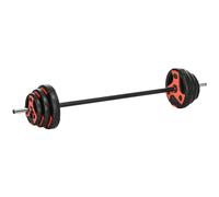 SPORTNOW 20kg Barbell Weights Set, Adjustable Weight Set, Free Body Pump Bar and Weights, Weight Lifting Strength Training Equipment for Home Gym Exercise, Max Load 50kg