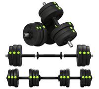 SPORTNOW 20KG Adjustable Dumbbells Weight Barbell & Dumbbells Set Home Gym | Free Weights Set, Strength Training
