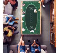 SPORTNOW 239.3 x 115.5 cm Poker Mat 12 Player Water-Resistant, Green