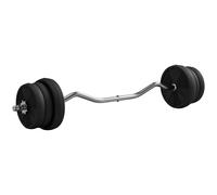 SPORTNOW 25kg Barbell Weights Set, Adjustable Gym Weights up to 80kg with 4ft Curl Bar and Non-slip Handle for Home Gym, Exercise, Weight Strength Training