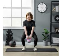 SPORTNOW 2kg Kettle Bell with Handle for Home Gym, Pink and Grey