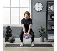 SPORTNOW 2kg Kettle Bell with Handle for Home Gym, Pink & Grey SPORTNOW Pink