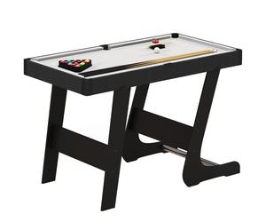 SPORTNOW 3.5ft Folding Pool Table, Snooker Table with 2 Cues, 16 Balls, Chalk, Triangle, Brush, Grey Aosom UK